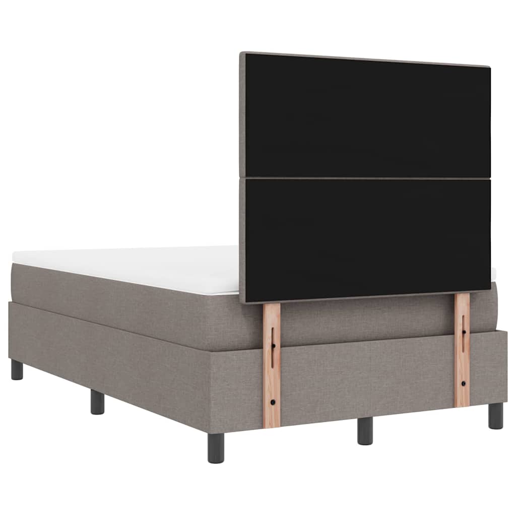 Boxspringbett mit Kopfteil Taupe 120 x 200 cm Stoff