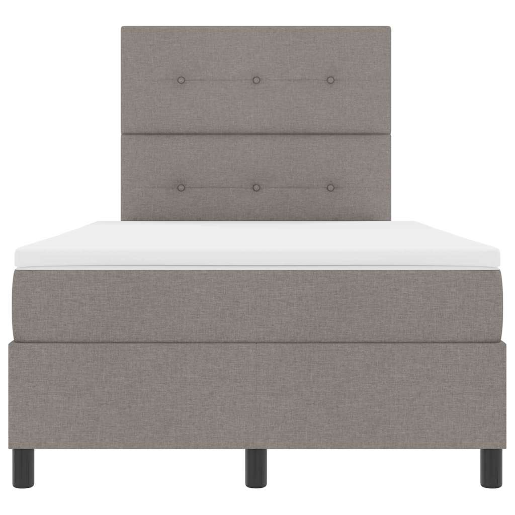 Boxspringbett mit Kopfteil Taupe 120 x 200 cm Stoff
