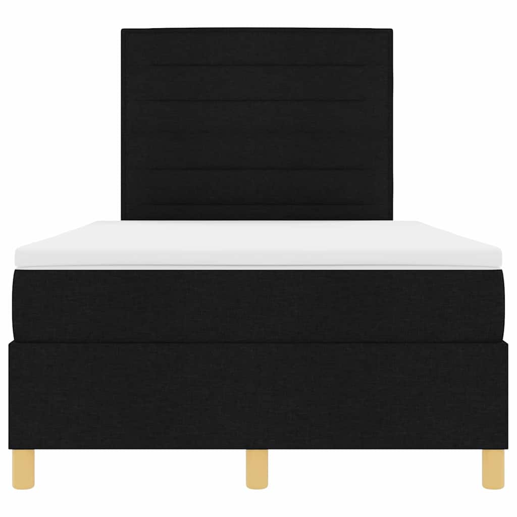 Boxspringbett mit Matratze Schwarz 120 x 190 cm Stoff