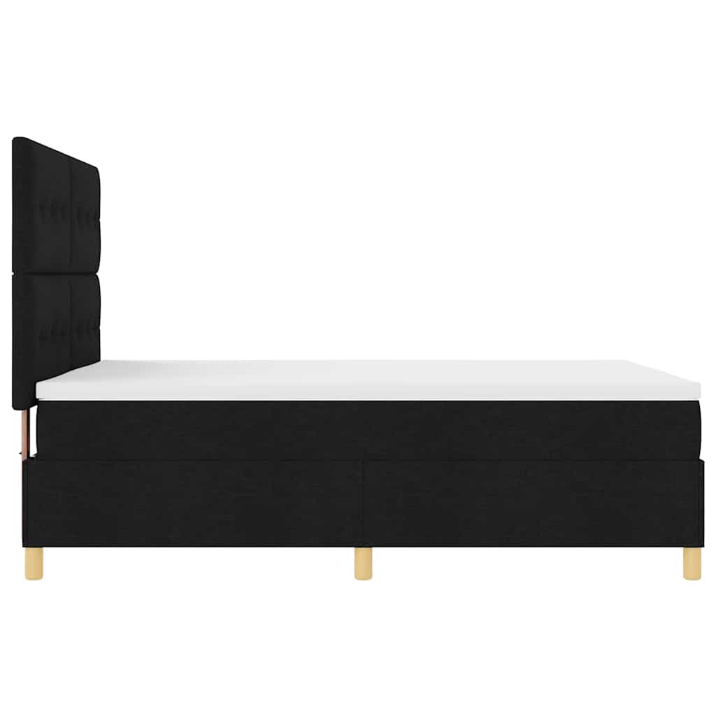 Boxspringbett mit Matratze Schwarz 140 x 200 cm Stoff