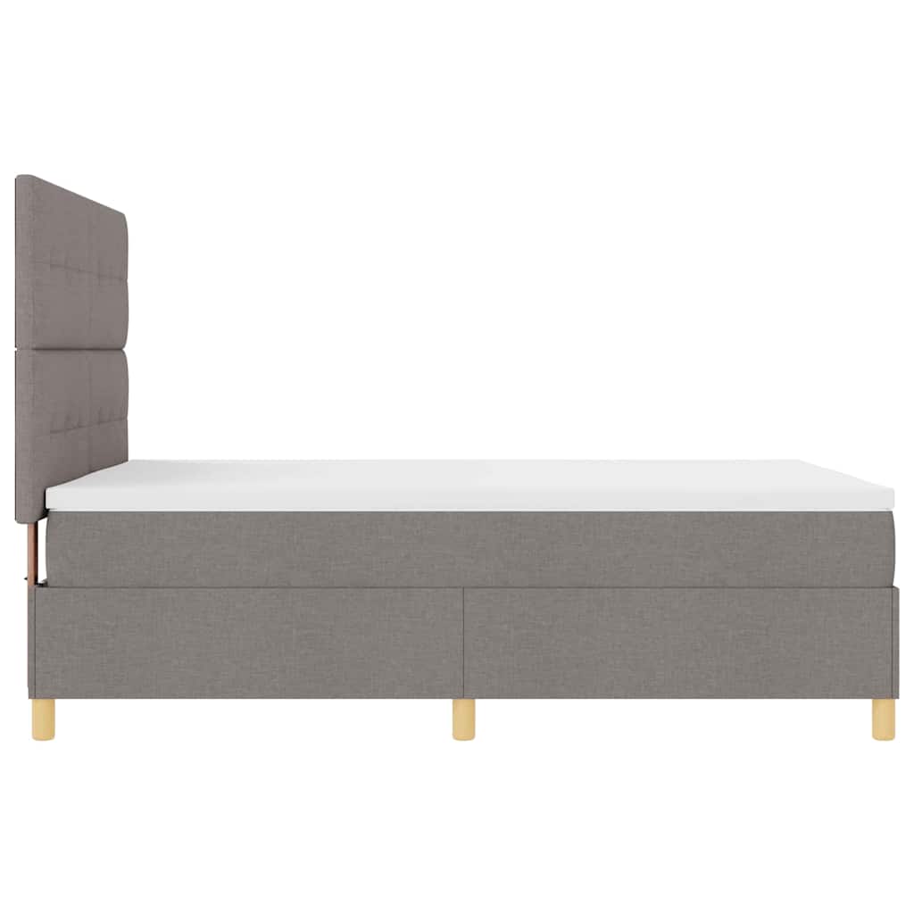 Boxspringbett mit Matratze Taupe 140 x 200 cm Stoff