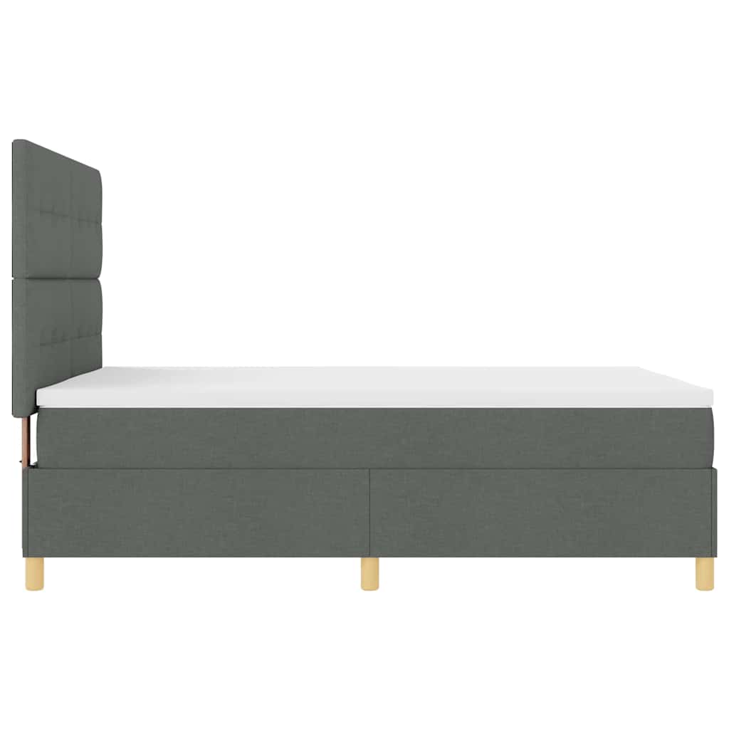 Boxspringbett mit Matratze Dunkelgrau 160 x 200 cm Stoff