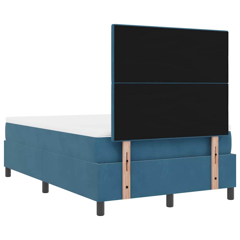 Boxspringbett mit Matratze Dunkelblau 120 x 190 cm Samt