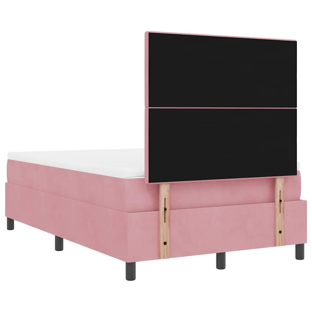 Boxspringbett mit Kopfteil Rosa 120 x 190 cm Samt