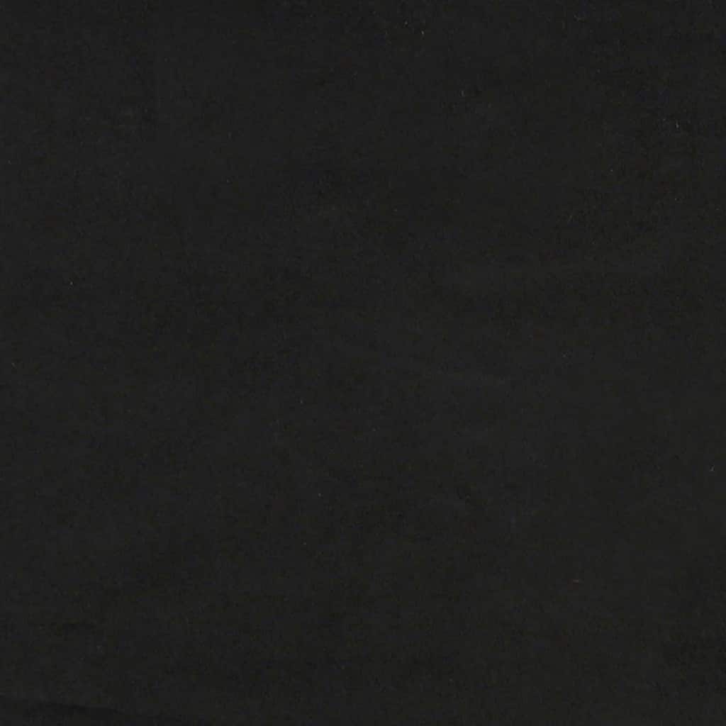 Boxspringbett mit Matratze Schwarz 90 x 190 cm Samt