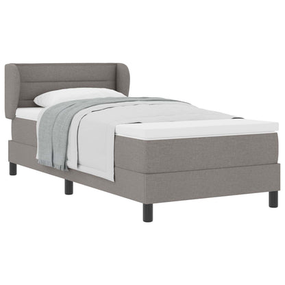 Boxspringbett mit Kopfteil Taupe 90 x 200 cm Stoff