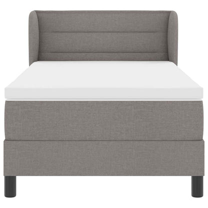 Boxspringbett mit Kopfteil Taupe 90 x 200 cm Stoff