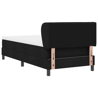 Boxspringbett mit Kopfteil Schwarz 100 x 200 cm Stoff