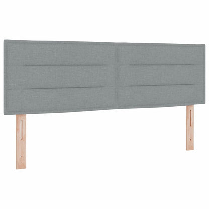 Boxspringbett mit Matratze Hellgrau 140 x 200 cm Stoff