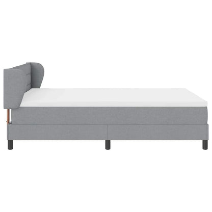 Boxspringbett mit Matratze Hellgrau 140 x 200 cm Stoff