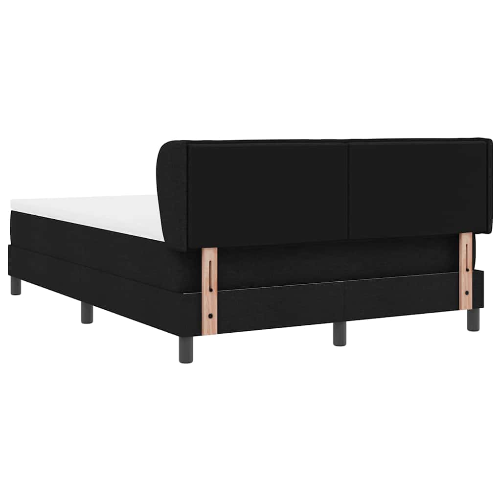 Boxspringbett mit Matratze Schwarz 140 x 200 cm Stoff