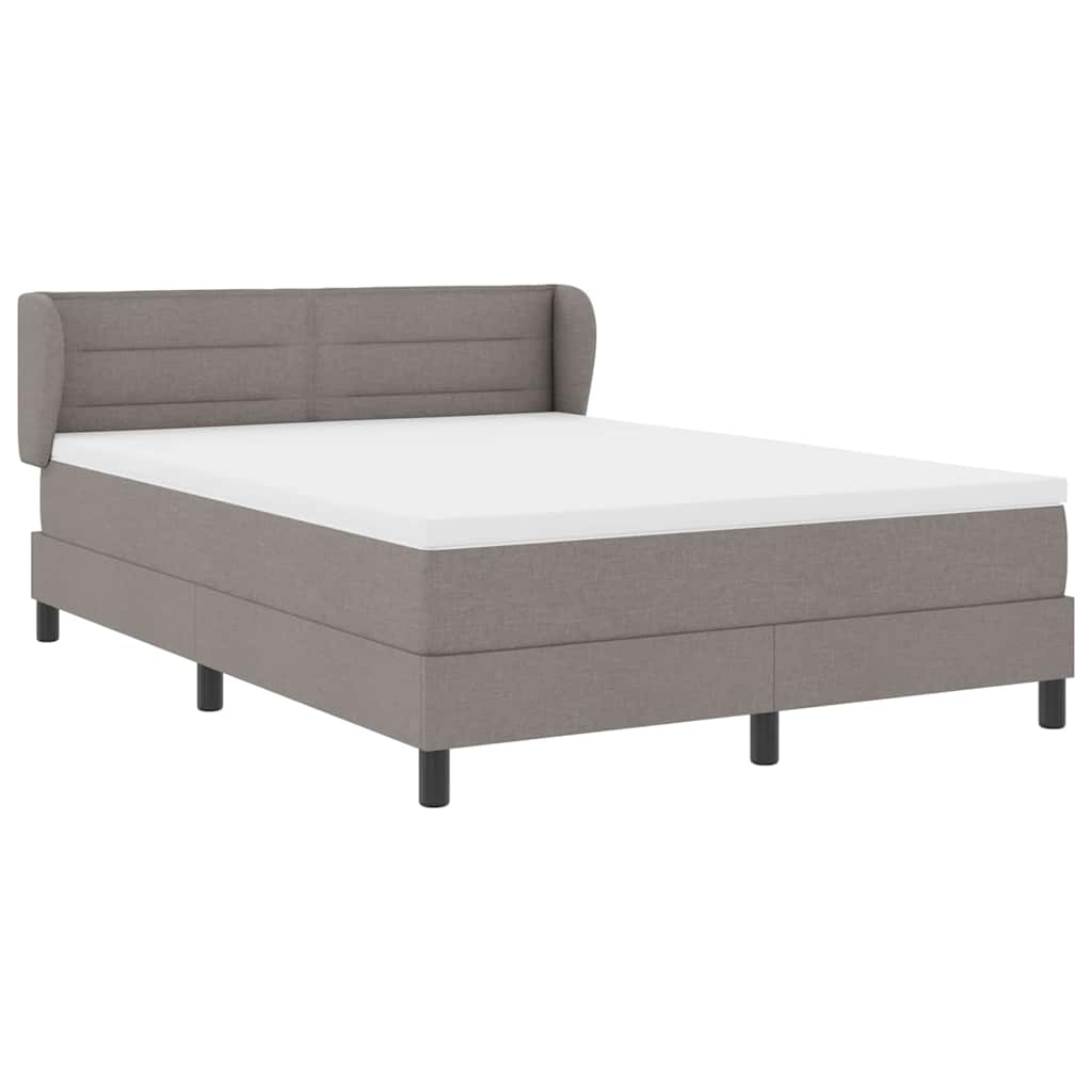 Boxspringbett mit Kopfteil Taupe 140 x 200 cm Stoff