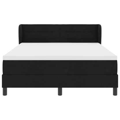 Boxspringbett mit Matratze Schwarz 160 x 200 cm Stoff
