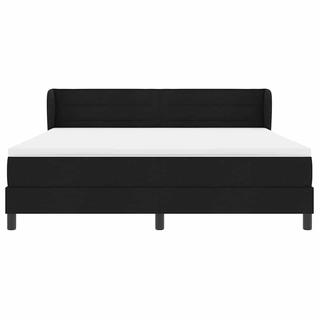 Boxspringbett mit Matratze Schwarz 180 x 200 cm Stoff