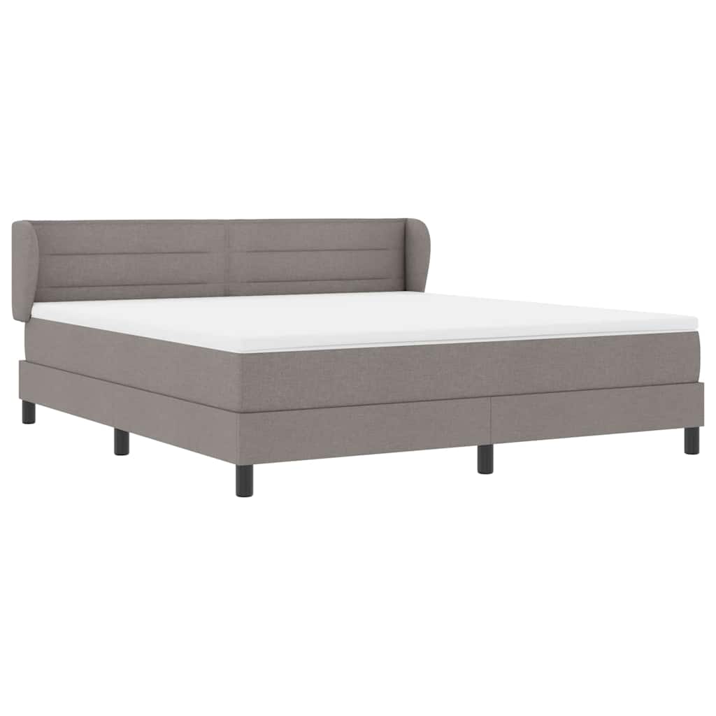 Boxspringbett mit Kopfteil Taupe 180 x 200 cm Stoff