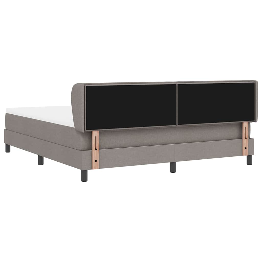 Boxspringbett mit Kopfteil Taupe 180 x 200 cm Stoff