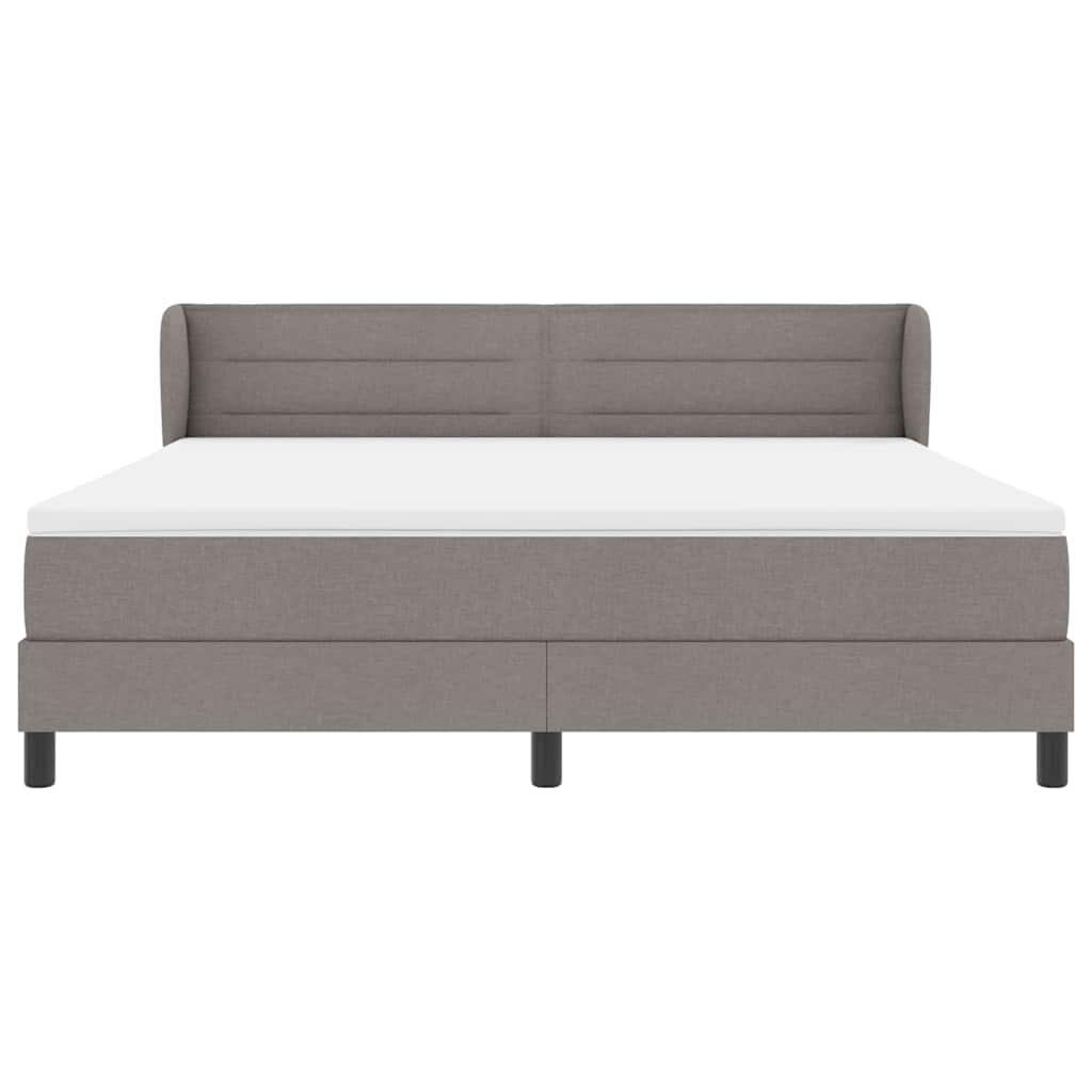 Boxspringbett mit Kopfteil Taupe 180 x 200 cm Stoff