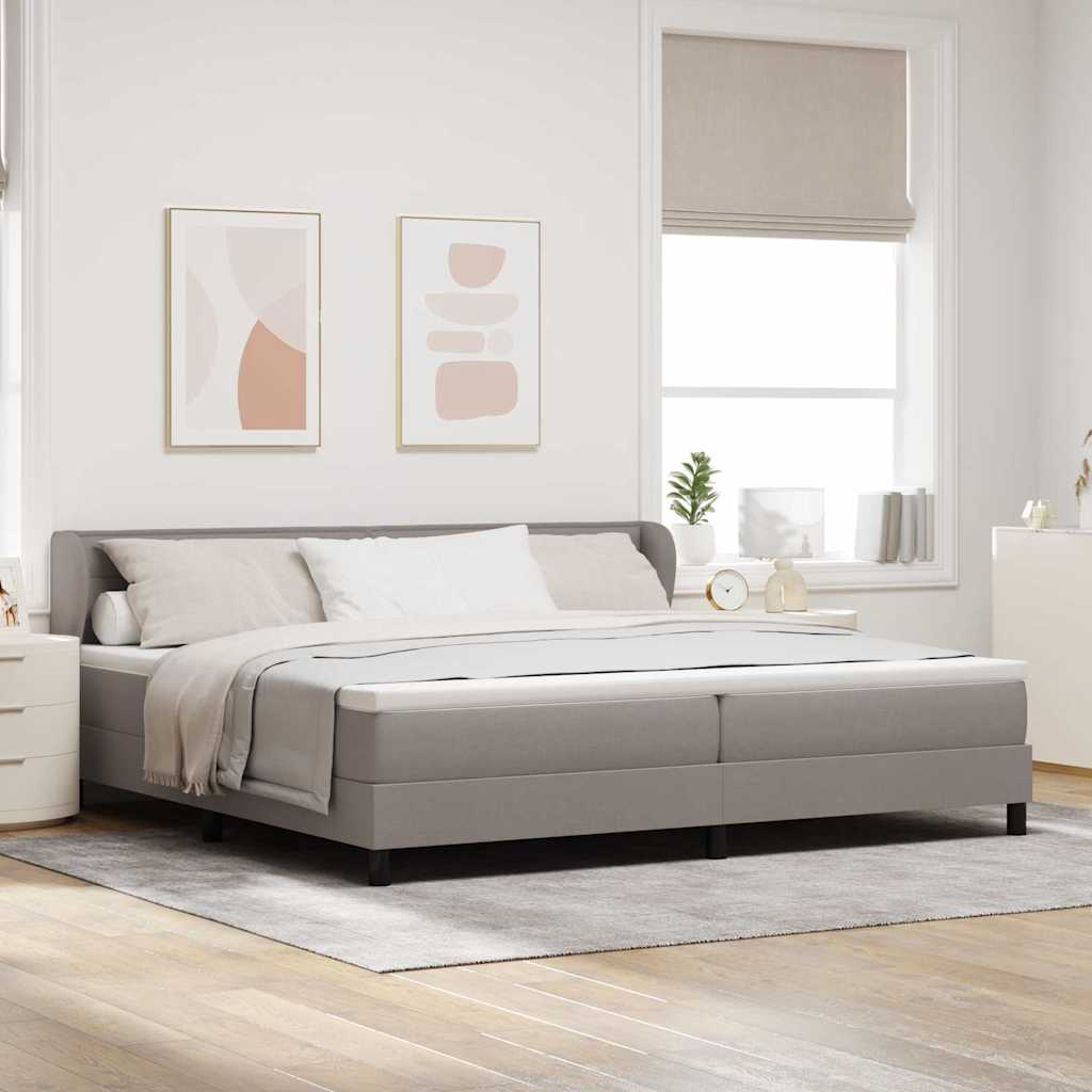 Boxspringbett mit Matratze Taupe 200 x 200 cm Stoff