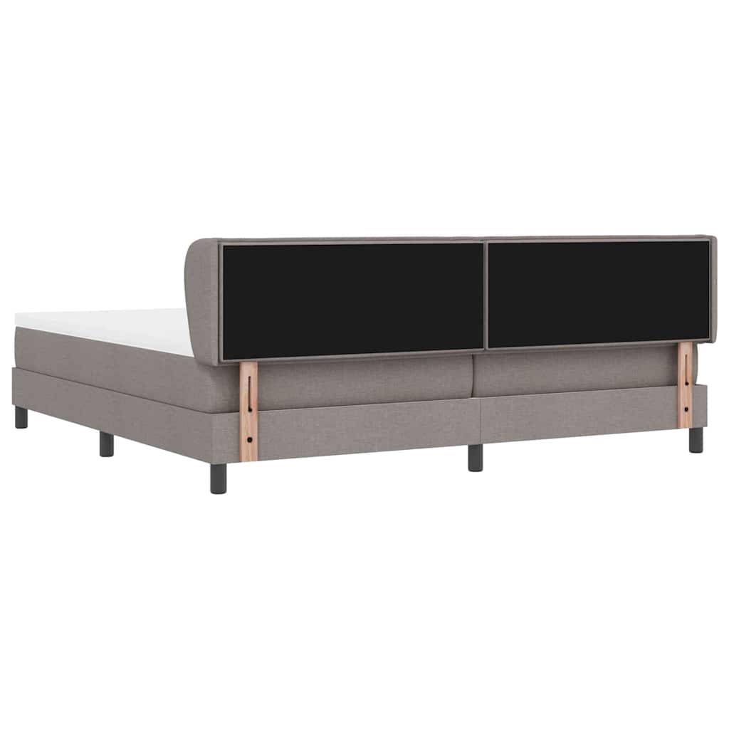 Boxspringbett mit Matratze Taupe 200 x 200 cm Stoff