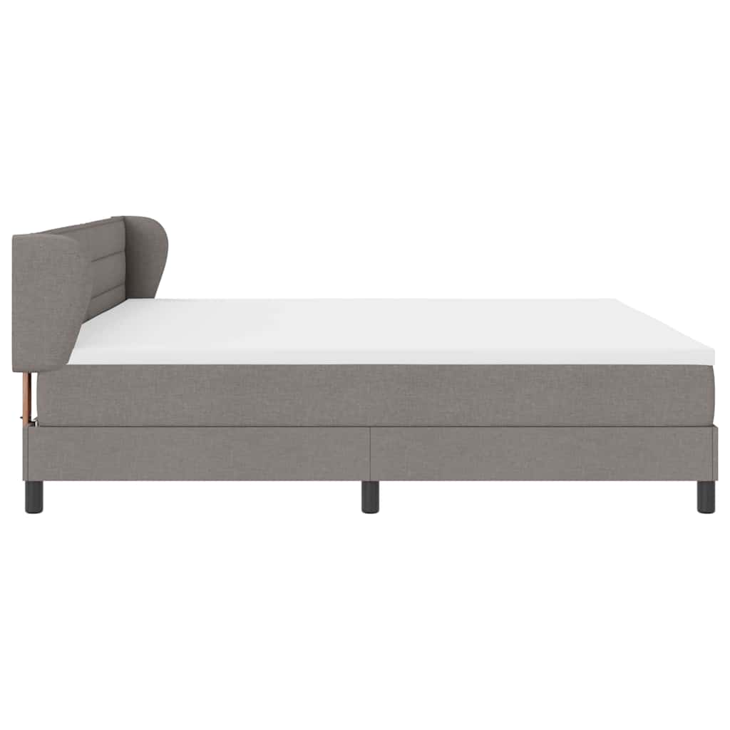 Boxspringbett mit Matratze Taupe 200 x 200 cm Stoff