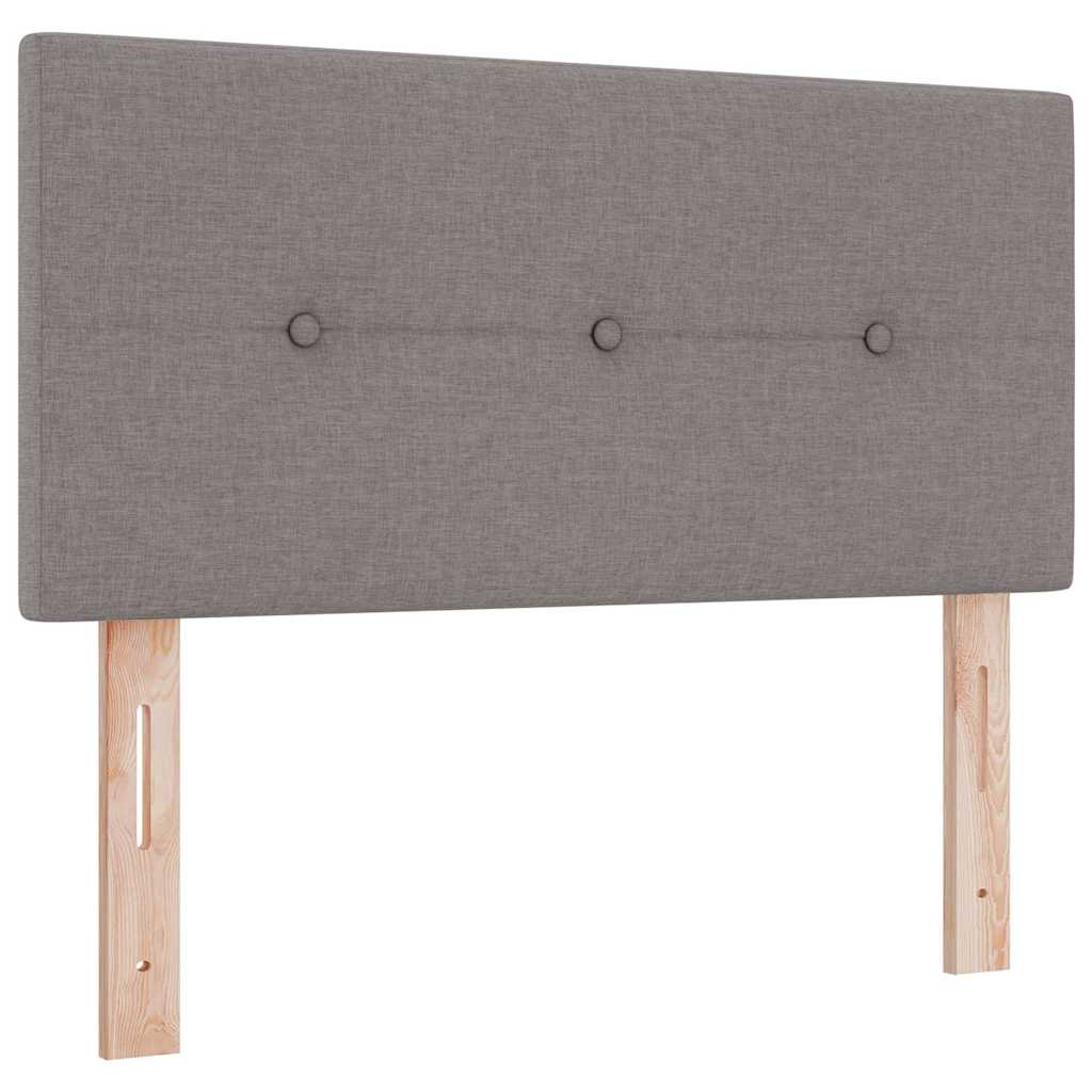 Boxspringbett mit Kopfteil Taupe 90 x 200 cm Stoff