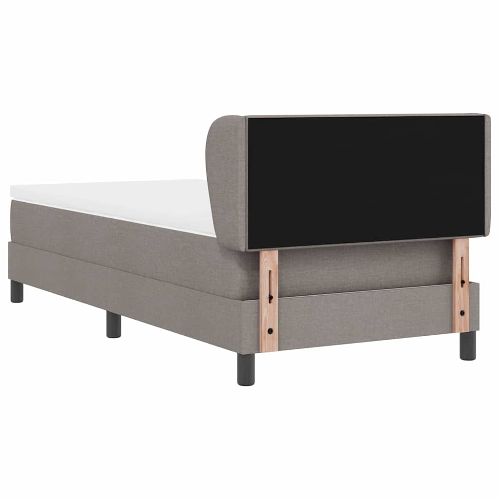 Boxspringbett mit Kopfteil Taupe 90 x 200 cm Stoff