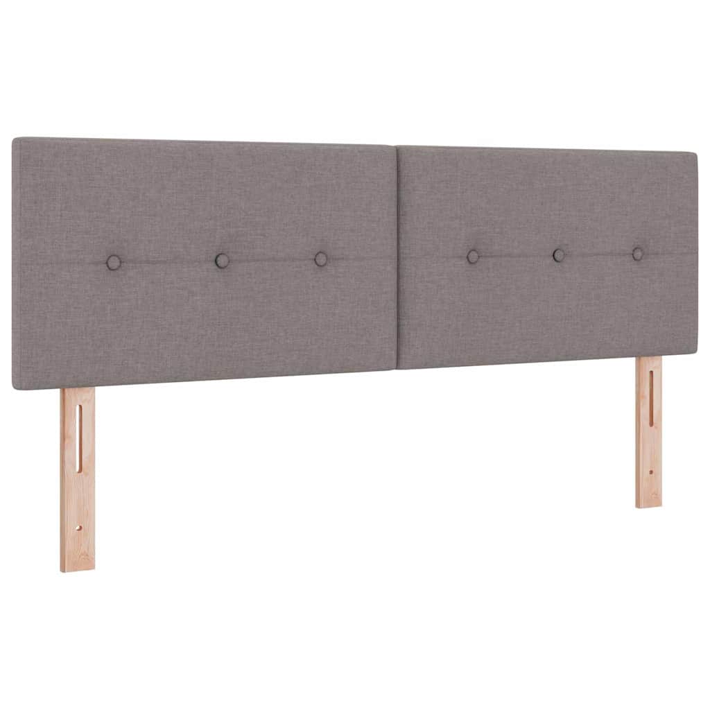 Boxspringbett mit Kopfteil Taupe 160 x 200 cm Stoff