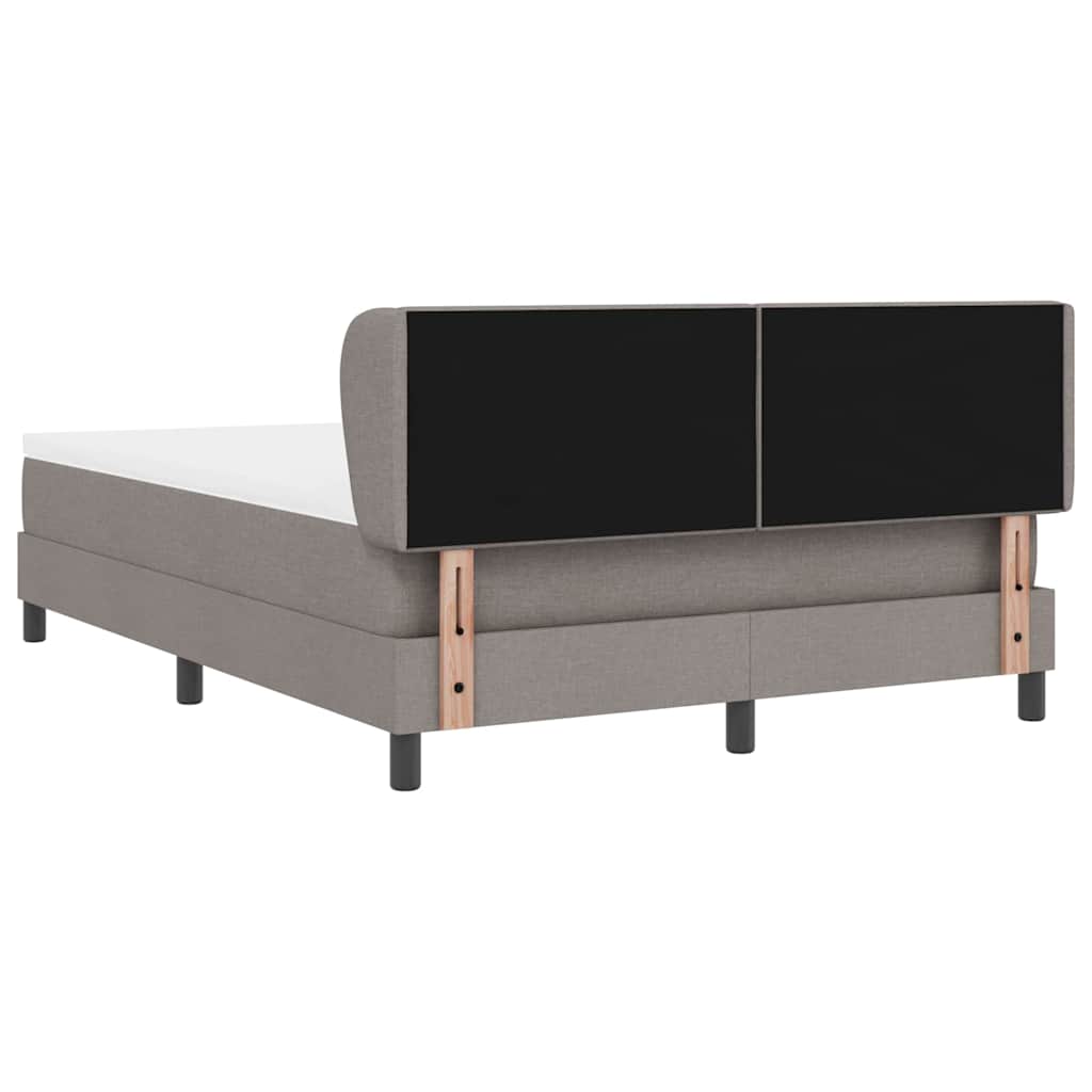 Boxspringbett mit Kopfteil Taupe 160 x 200 cm Stoff