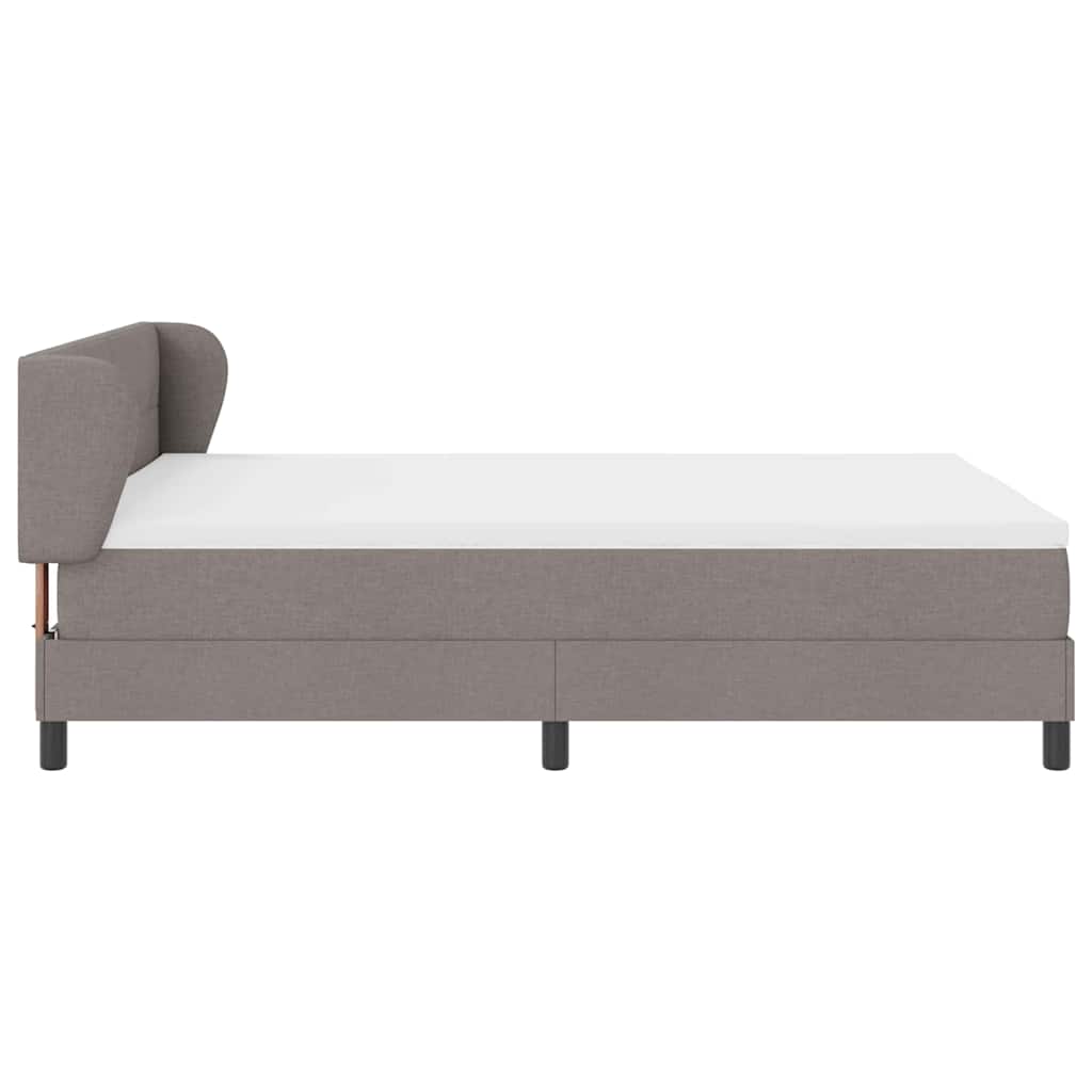Boxspringbett mit Kopfteil Taupe 160 x 200 cm Stoff