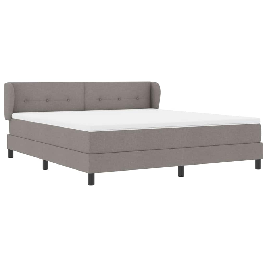 Boxspringbett mit Kopfteil Taupe 180 x 200 cm Stoff