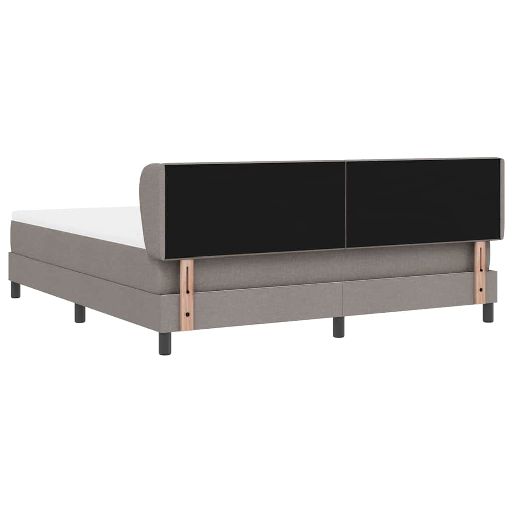 Boxspringbett mit Matratze Taupe 180 x 200 cm Stoff
