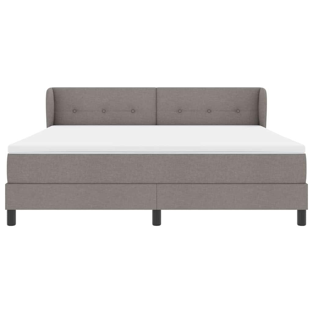 Boxspringbett mit Matratze Taupe 180 x 200 cm Stoff