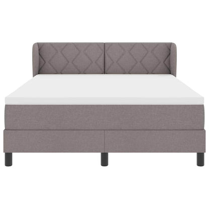 Boxspringbett mit Kopfteil Taupe 160 x 200 cm Stoff