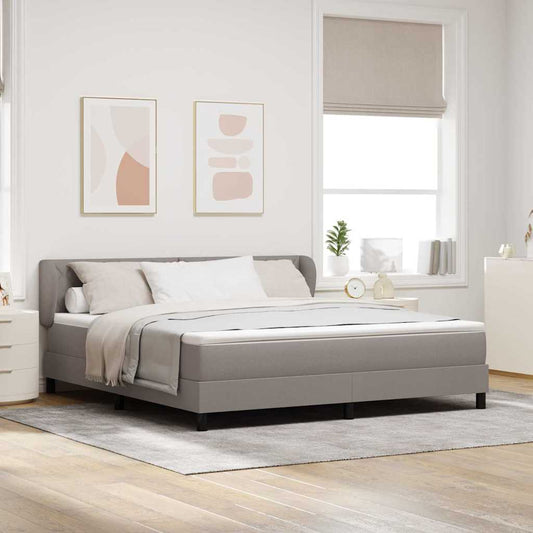 Boxspringbett mit Matratze Taupe 180 x 200 cm Stoff