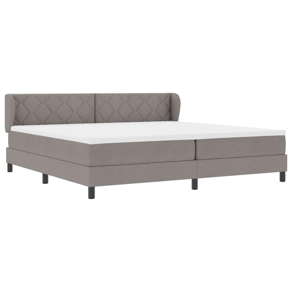 Boxspringbett mit Matratze Taupe 200 x 200 cm Stoff