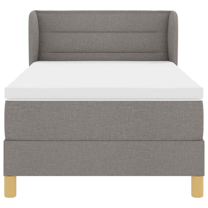 Boxspringbett mit Kopfteil Taupe 90 x 190 cm Stoff