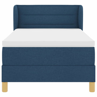 Boxspringbett mit Matratze mit Kopfteil Blau 90 x 200 cm Stoff