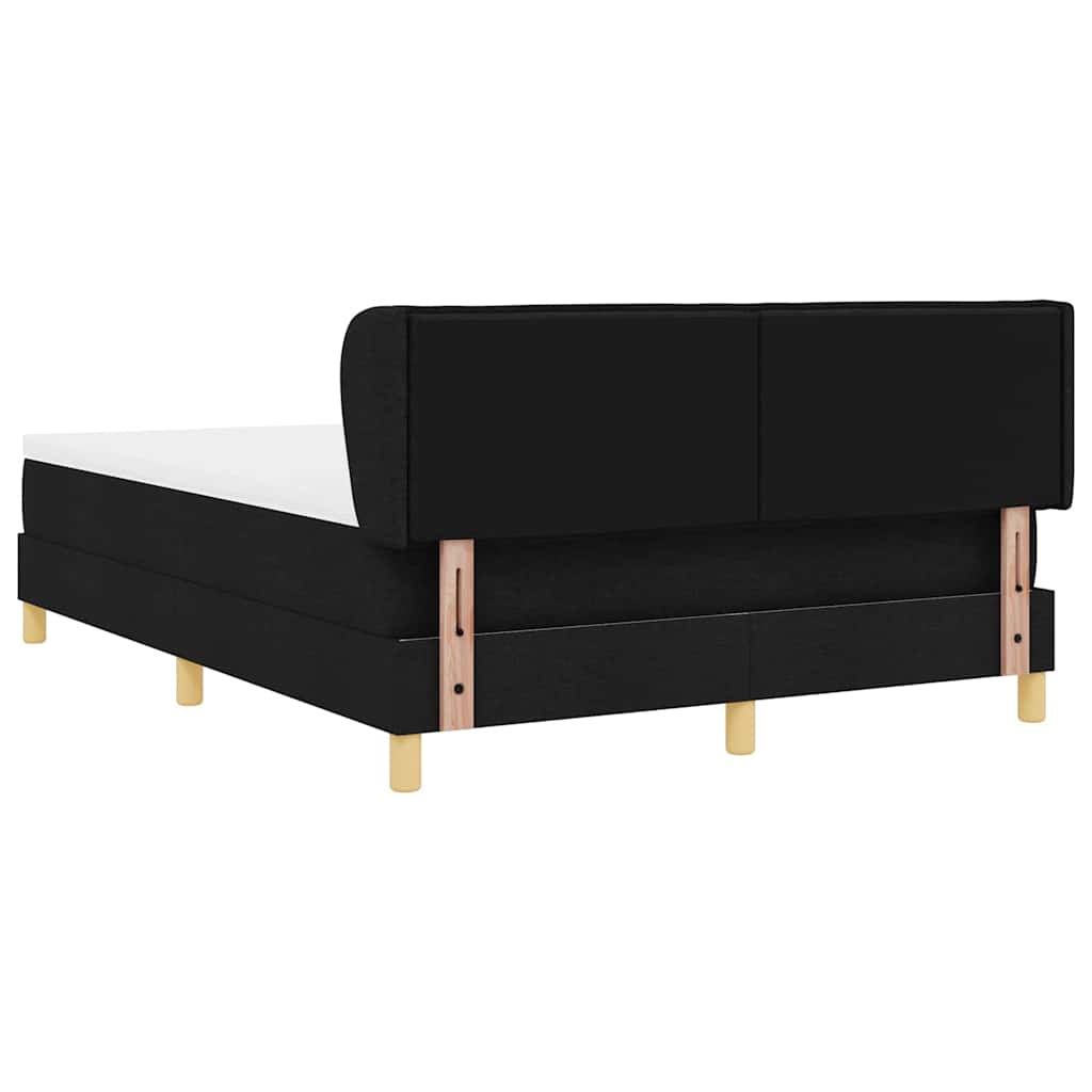 Boxspringbett mit Matratze Schwarz 140 x 190 cm Stoff