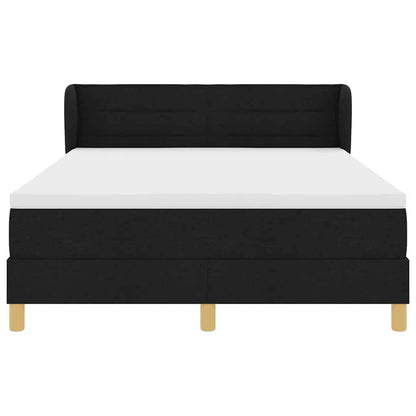 Boxspringbett mit Matratze Schwarz 140 x 200 cm Stoff