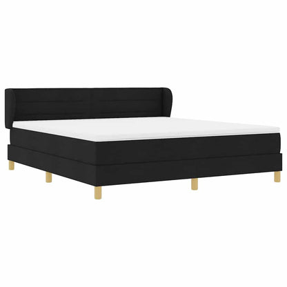 Boxspringbett mit Matratze Schwarz 180 x 200 cm Stoff