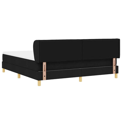 Boxspringbett mit Matratze Schwarz 180 x 200 cm Stoff