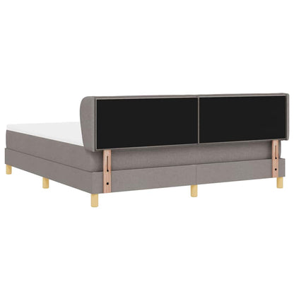 Boxspringbett mit Kopfteil Taupe 180 x 200 cm Stoff