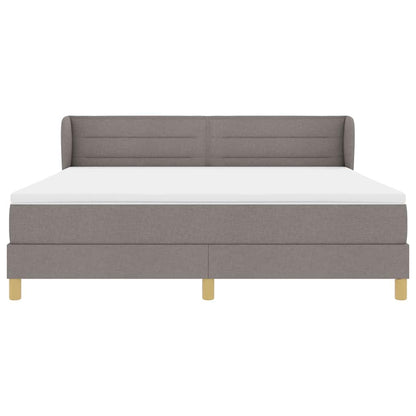 Boxspringbett mit Kopfteil Taupe 180 x 200 cm Stoff