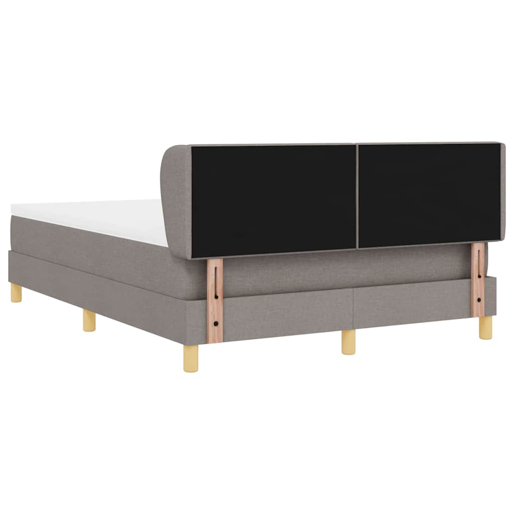 Boxspringbett mit Kopfteil Taupe 140 x 190 cm Stoff
