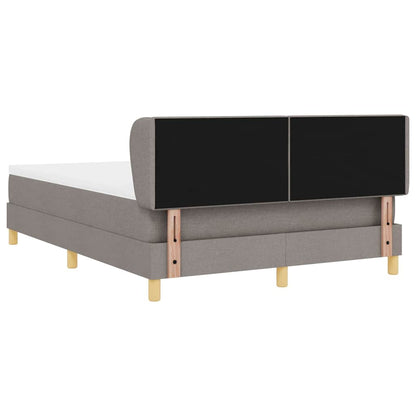 Boxspringbett mit Kopfteil Taupe 140 x 200 cm Stoff
