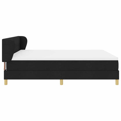 Boxspringbett mit Kopfteil Schwarz 180 x 200 cm Stoff