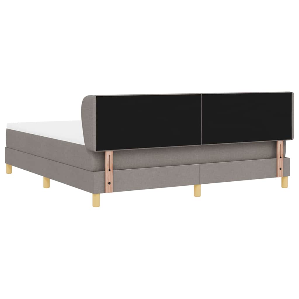 Boxspringbett mit Kopfteil Taupe 180 x 200 cm Stoff