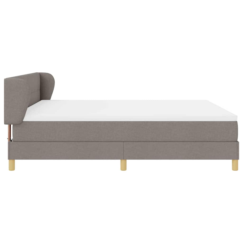 Boxspringbett mit Kopfteil Taupe 180 x 200 cm Stoff