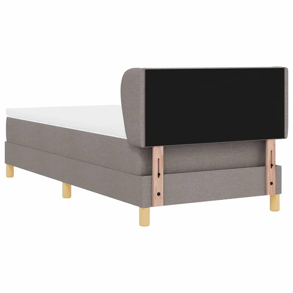 Boxspringbett mit Kopfteil Taupe 90 x 200 cm Stoff