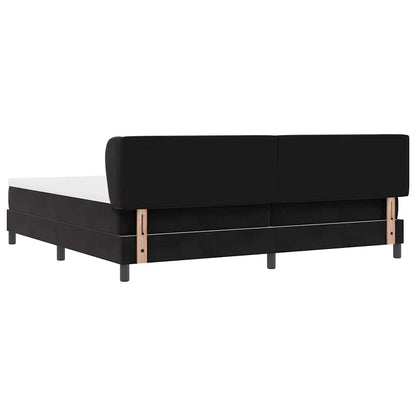 Boxspringbett mit Matratze Schwarz 200 x 200 cm Samt
